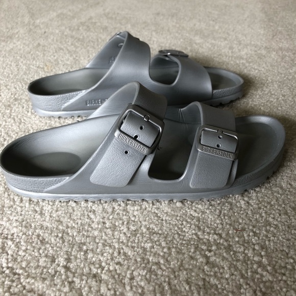 Silver rubber birks Clearance